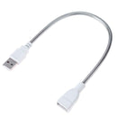 USB Male to Female Extension LED Light Adapter Cable Metal Flexible Tube