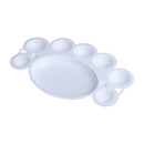1pcs Plastic Nail Art Palette Dish Beauty Tool White M1A5