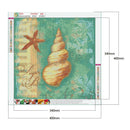 5D DIY Full Round Drill Diamond Painting Conch Living Room Decor (WX433)