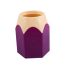 Plastics lace Pencil shaped Pen holder Purple