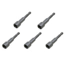 5pcs  Nut Driver Socket Set 1/4" Hex Drive Metric 10mm Drill Bits