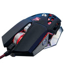 V9 6 Keys USB Wired 2400DPI Adjustable Mice Macro Definition RGB Gaming Mouse