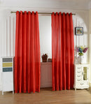 100x250cm Door Window Curtain Drape Panel Sheer Valance Divider Punch Red