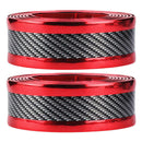 2x 2.5M*5cm Car Door Sill Scuff Pedal Protector Strips Red Sides Carbon Fiber