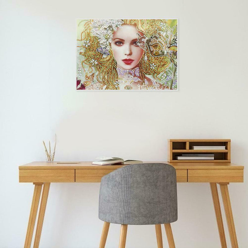 5D DIY Special Shaped Diamond Painting Beauty Cross Stitch Mosaic Kit Decor