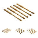 5pcs Hex Porcelain Spear Head Ceramic Tile Glass Marble Thread Drill Bit 6mm