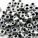 100pcs M3 x 0.5mm Stainless Steel Nylock Nylon Insert Hex Self-locking Nuts MO