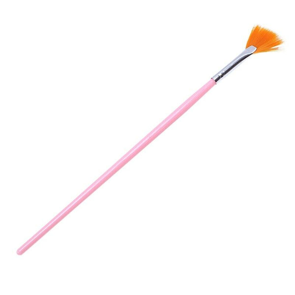 Set of 15 brushes for nail , pink H3E1