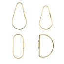 Durable Brass Screw Lock Keychain Ring Clip Tool Hook Clasp O shape