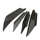 Universal 4 Pcs Set Carbon Fiber Bumper Fender Body Side Canards Shark Fins