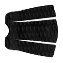 3 Pieces Durable EVA Diamond Patterned Traction Pad Surfboard Tail Pad Black