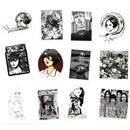 56Pcs Horror Comics Stickers Japanese ITO leap second Laptop Luggage DecalsFT