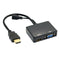 1080P HDMI Male To VGA & HDMI Splitter Converter Cable For TV AV PC Monitor