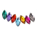 100 Colorful Crystal Eye Rhinestone Flatback Sewing Button Wedding Decor DIY
