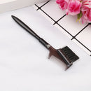Women double%sides brow comb eyebrow brush wood holder make%up tool black Di