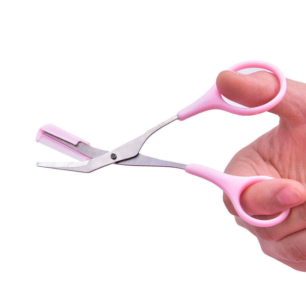 1pcs Eyebrow Eyelash Hair Scissors Comb Trimmer Stainless Steel Tool P a_J Gw