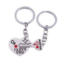 Arrow & "I Love You" Heart & Key Lovers Couple Key Chain Ring Keychain Keyr D7B5