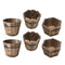 6Pieces Wooden Bucket Pot Flower Planter Barrel Patio Garden Home Decor