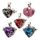 5Pcs Mini Heart Enamel Cremation Charms Pendant, Keepsake Urn Memorial Pendant