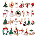 25pc Mixed Metal Enamel Charms Christmas Pendants Beads for Bracelet Earrin T Nw