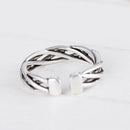 Elegant Knitting Twist Open Rings Wedding Jewelry For Women-It Can Be adjusta H3