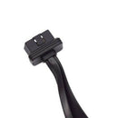 35cm OBD 2 II 16 Pin RA Male to Dual Female Y Splitter Adapter Extension Cable