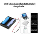5pcs 3 Slots Plastic 18650 Batteries Storage Case Holder w/Wire Lead Pin
