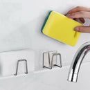 Kitchen Stainless Steel Sponge Drain Rack Soap Storage Holder Strainer Organiser