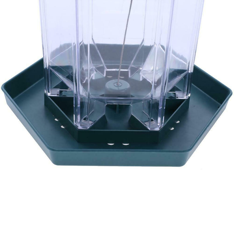 Waterproof Bird Feeder Plastic Hanging Bird Food Container Outdoor Garden D A