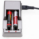 2-Slots Battery Charger For 18650/18500/14500/16340 Rechargeable Li-ion Battery