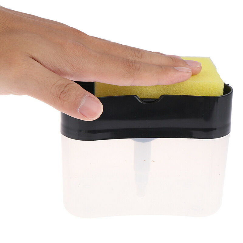 Soap Pump Dispenser with Sponge Holder Container Manual Press Soap OrganizeSEAU