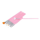 Set of 15 brushes for nail , pink