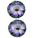 2pcs Artificial Floating Lotus Flower Solar Lights for Garden Pond Swimming Pool