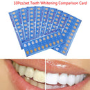 10Pcs Rectanglea Cold Light Teeth Whitening Color Palette Paper Shade Guide C BX