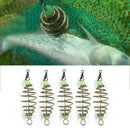 5 Pcs Wire Method Carp Fishing Feeder Swim Feeders Spring Feeder Lead Sinker