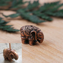 1holes alloy elephant incense burner holder censer plate for sticks & cones %o