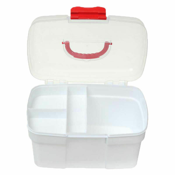 White 2 Layers Health Pill Medicine Chest First Aid Hold Box Storage H3J9 E0P7