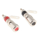 2pcs Terminal Loudspeaker Pole Clamp Connection Terminal Red & Black, Easy to