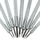 9pcs Watchmakers Tool With Stand Flat Blade Screwdriver Set Repair Durable Metal