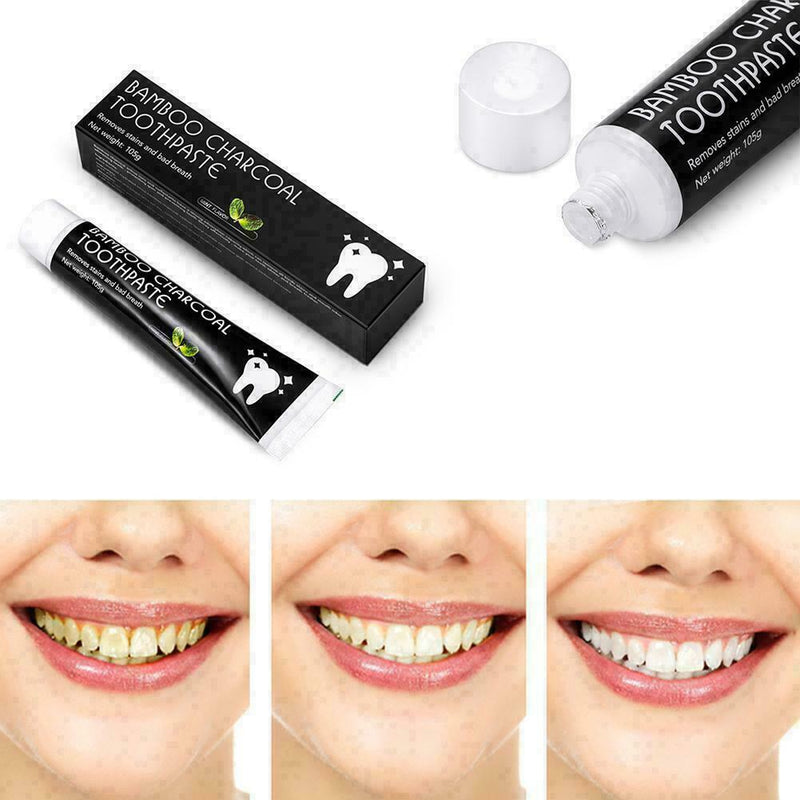 105g Bamboo Charcoal Teeth Whitening Toothpaste Black Bad Removes St Breath K7W9