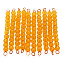 Montessori Bead Bar 1-10 Bead Stair with Tray + 10Pc 10 Beads Math Teaching