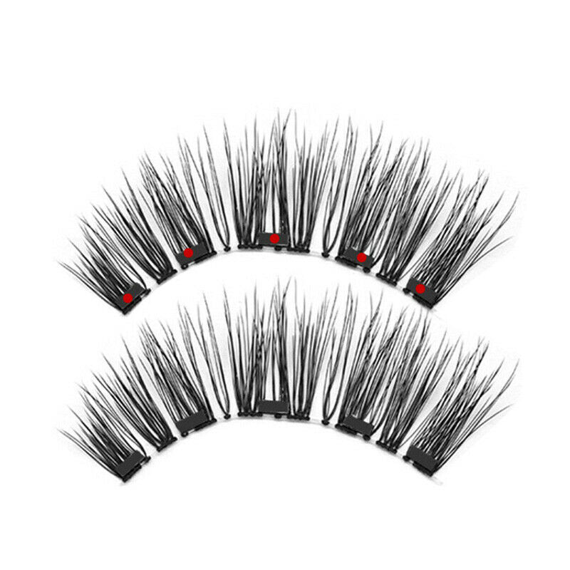 1Set Magnetic False Eyelashes Waterproof Smudge Proof Handmade Easy To Wear K3P7