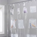 For Phone & Tablet Holder Waterproof Clear Shower Curtain Liner with P ARN CDC