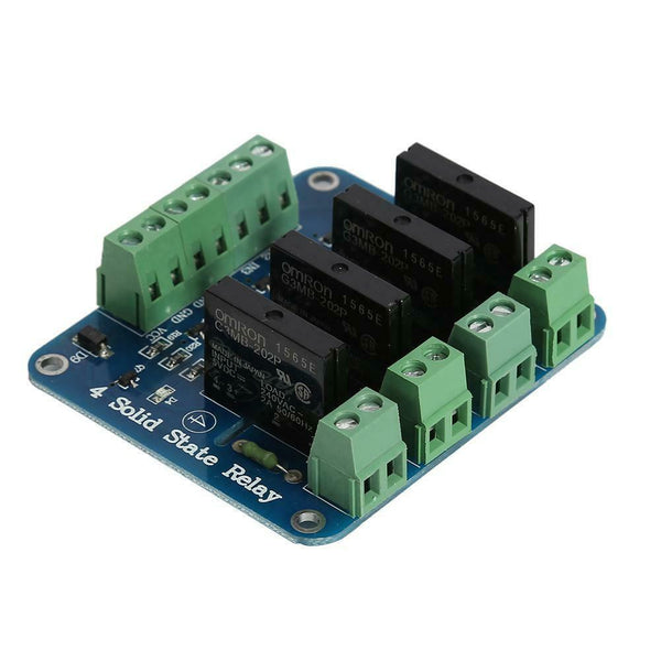 GTM04 4 Way Solid State Relay Module Board High Level Trigger w/Fuse 5V 12V