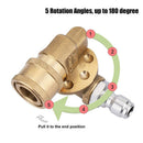 Car Durable Power Washer Spray Nozzle Tips Brass Pivoting Coupler Accessories