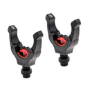2Pcs Fishing Rod Grip Rest Head Fishing Pole Gripper Holder Carp Black M3/8