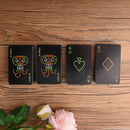 Black Fluorescen Poker Cards Night Luminous Playing Cards Board game FT