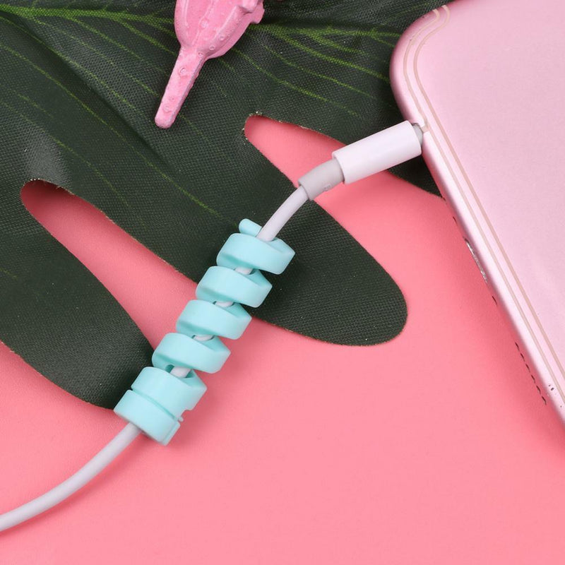 4pcs Cable Protector Data Wire Silicone Bobbin Winder USB Charging Case Cover
