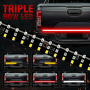 60 Inch Triple Row Truck Tailgate Led Strip Light Bar With Reverse Brake Tu L3W8