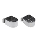 2x Useful Stainless Steel Bird Cages Food Water Feeder Cage Hanging Feeders